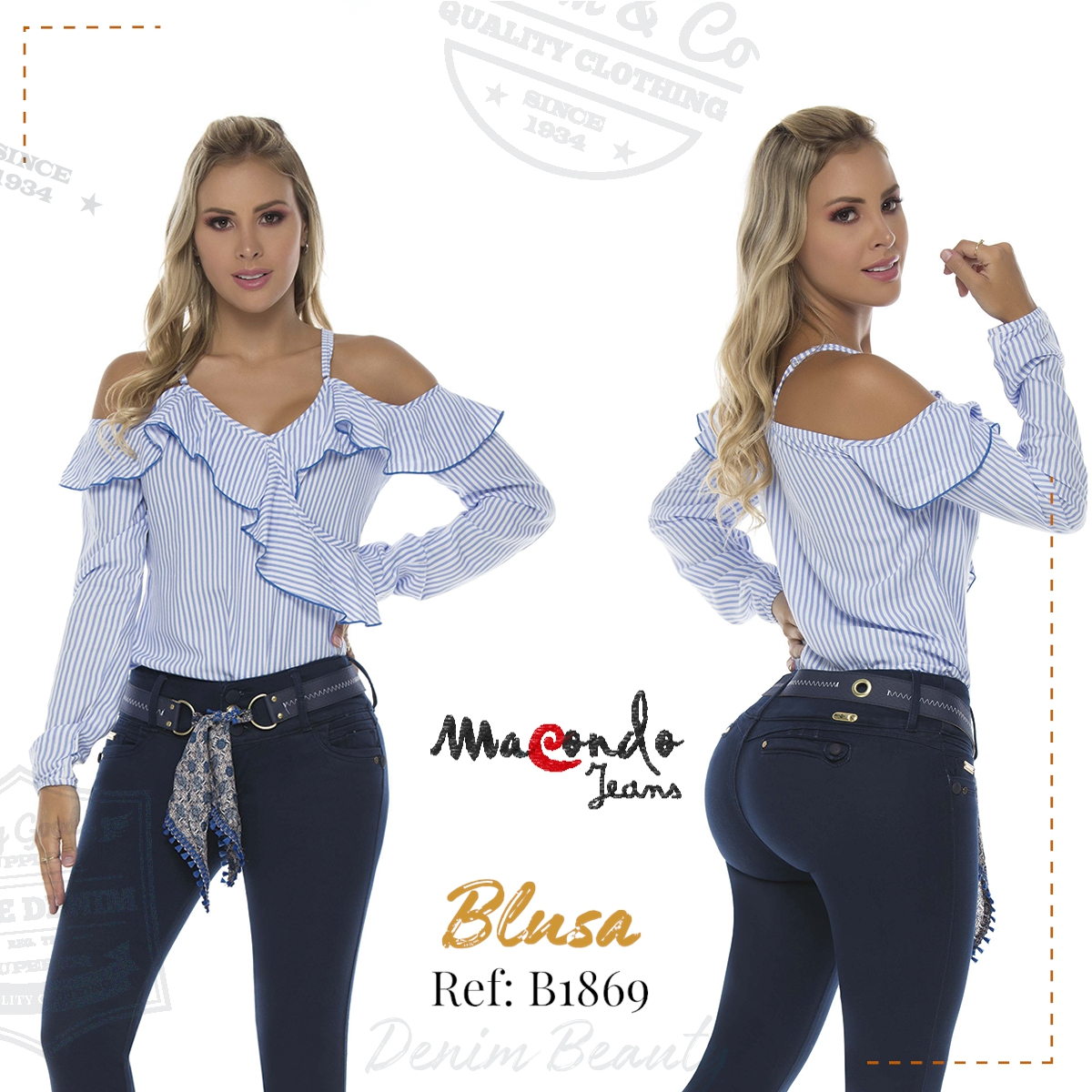Cumplido mecanógrafo Bosque B1869-ropa-de-mujer-colombia - Macondo Jeans Colombianos